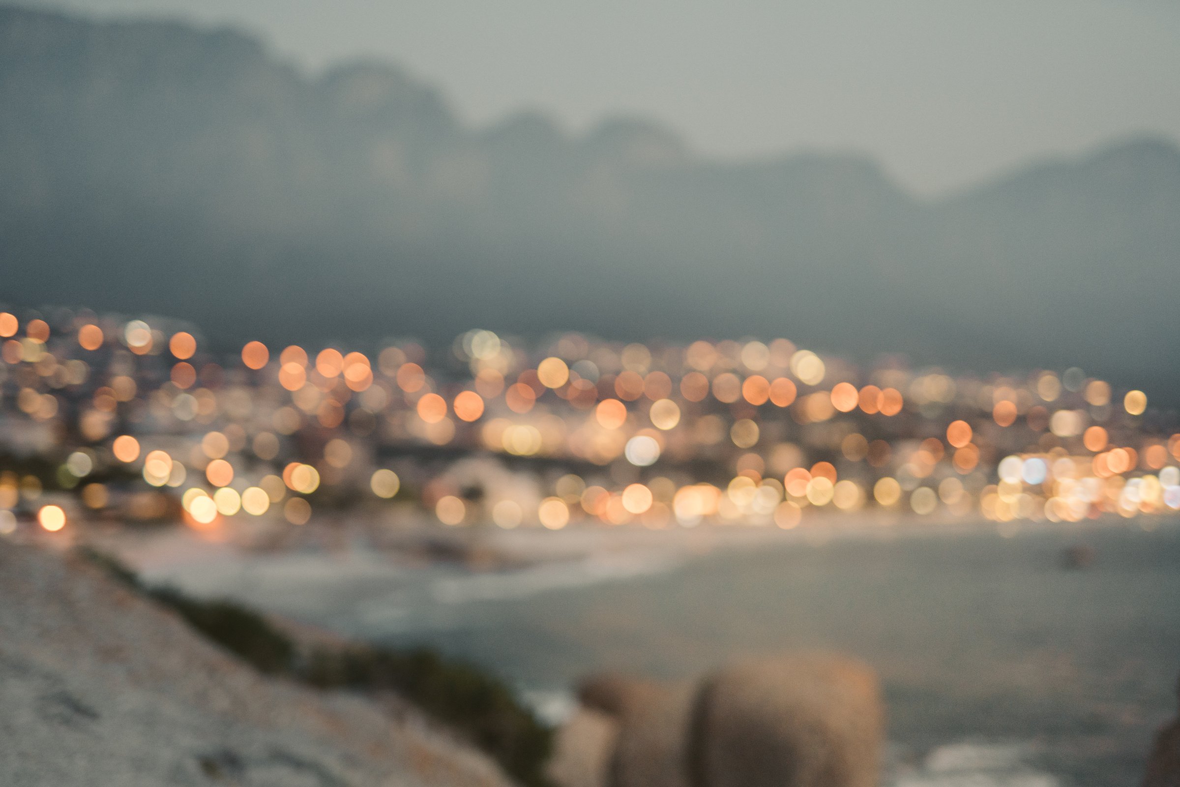 Blurred City Lights from afar